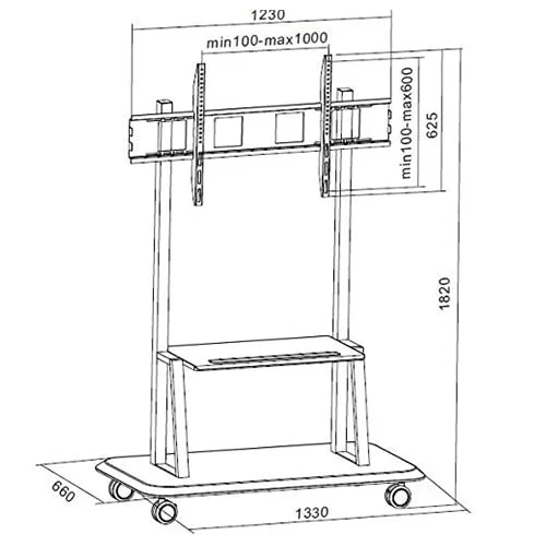 Interactive display stand for flat panels